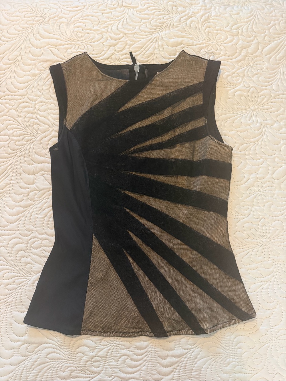 Vintage D&G Dolce & Gabbana Sheer Mesh Corset Top Black IT 40 US 4 Y2K